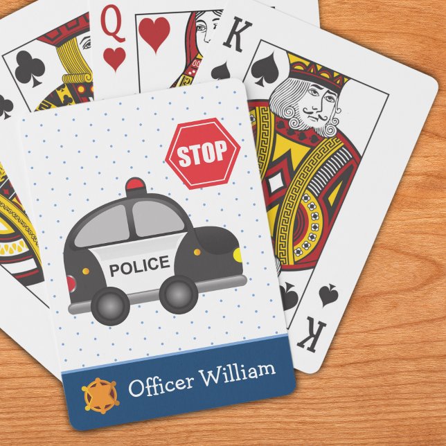  Little Boy Police Officer and Car Kid Playing Cards (Creator Uploaded)