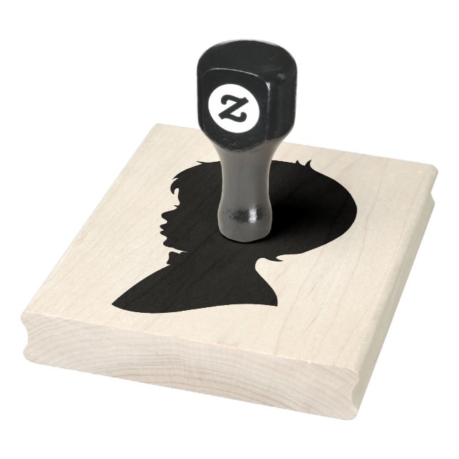 Little Boy Silhouette, 4" x 5" Rubber Stamp (Stamp)