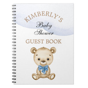 Little Boy Teddy Bear Baby Shower Personalised Notebook