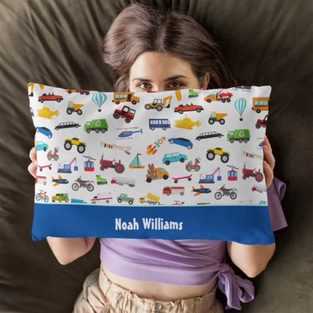 Little Boy Things That Move Vehicle Cars Kid Decorative Cushion (Creator Uploaded)