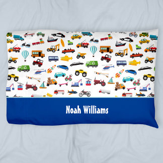 Little Boy Things That Move Vehicle Cars Kid Pillowcase