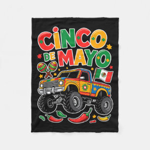 Little boy truck taco shirt cute cinco de mayo fleece blanket