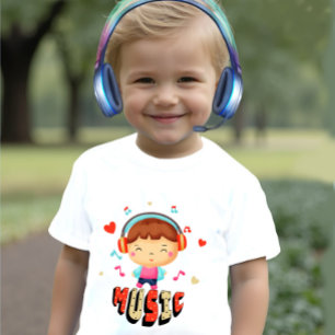 Little boy with music baby T-Shirt
