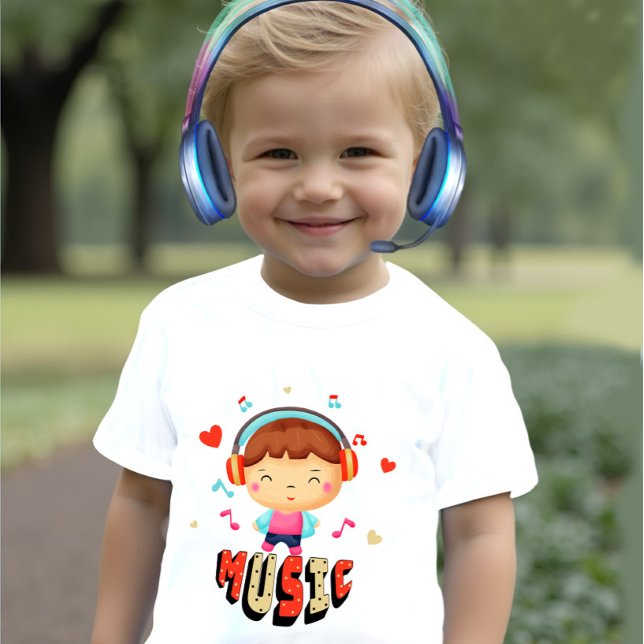 Little boy with music baby T-Shirt (Creator Uploaded)