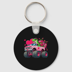 Little Boys Valentines Day Shirt Kids T Rex Pink R Key Ring