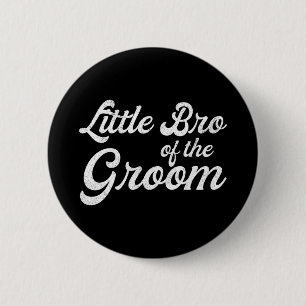 Little bro of the groom shirts for boys kids 6 cm round badge