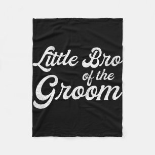 Little bro of the groom shirts for boys kids fleece blanket