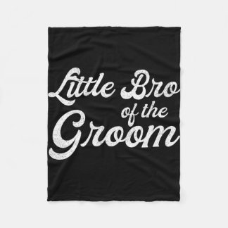 Little bro of the groom shirts for boys kids fleece blanket