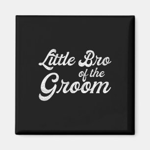 Little Bro Of The Groom Shirts For Boys Kids  Magnet