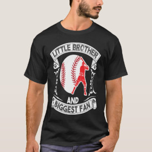 Little Brother And Biggest Fan Baseball Match T-Shirt