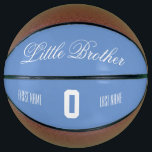Little Brother Basketball<br><div class="desc">Little brother basketball is perfect for basketball brothers and sure to be a hit at baby showers and first birthdays.
Basketball designed for a little brother,  but the design is fully customisable.</div>