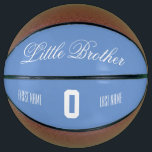 Little Brother Basketball<br><div class="desc">Little brother basketball is perfect for basketball brothers and sure to be a hit at baby showers and first birthdays.
Basketball designed for a little brother, but the design is fully customisable.</div>