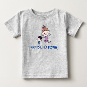 little brother big sister matching sibling baby T-Shirt