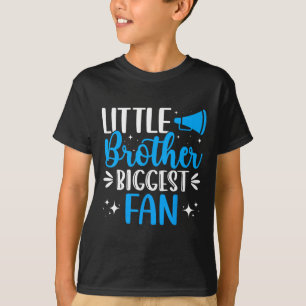 Little Brother Bigest Fan - Funny Cheerleading Che T-Shirt
