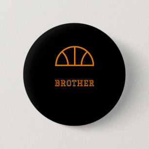 Little Brother Biggest Fan Basketball 6 Cm Round Badge