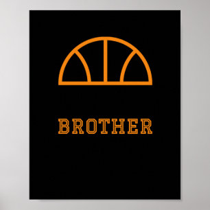 Little Brother Biggest Fan Basketball Poster