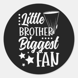 Little Brother Cheer Brother Of A Cheerleader Brot Classic Round Sticker