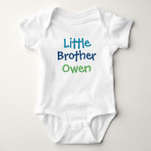 Little Brother Colourful Monogram Boys Baby Bodysuit (Front)