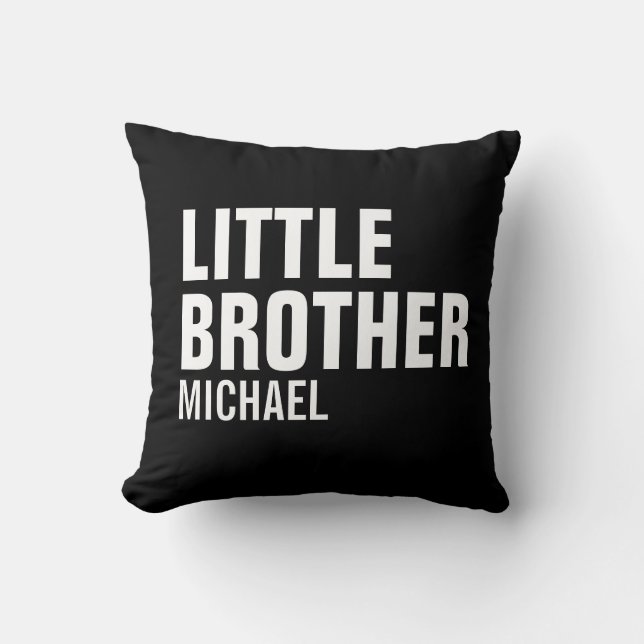 Little Brother Custom Throw Pillow (Front)