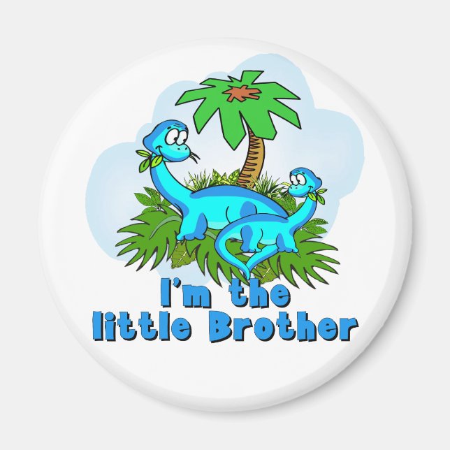 Little Brother Dinosaurs Magnet (Front)