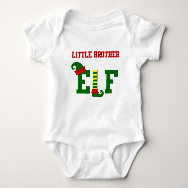 LITTLE BROTHER ELF BABY BODYSUIT (Front)