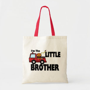 Little Brother Fire Truck Tote Bag