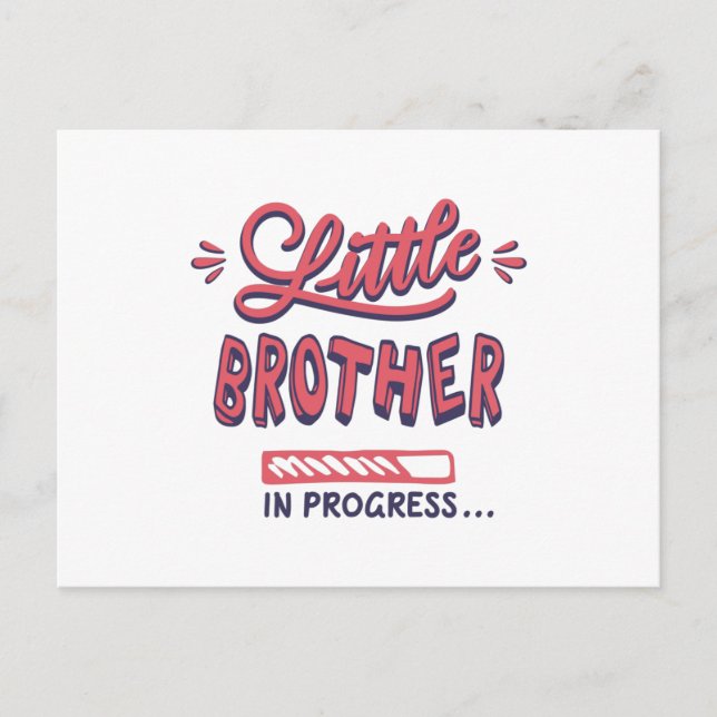 Little brother in progress postcard (Front)