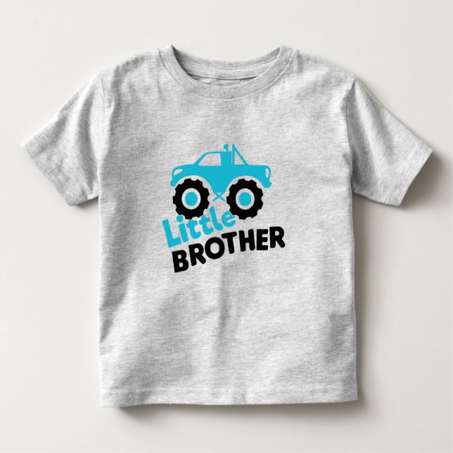 Little Brother Monster Truck Toddler T-Shirt (Front)
