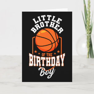 Little Brother Of The Birthday Boy Sketll Theme Bd Card