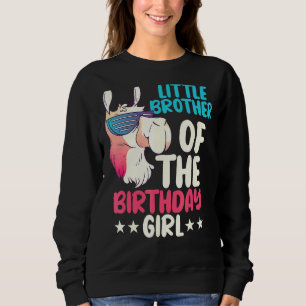 Little Brother Of The Birthday Girl Llama Bday Alp Sweatshirt