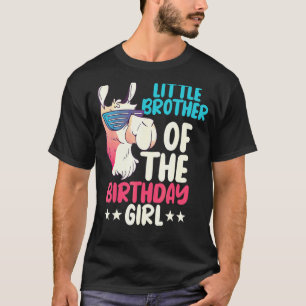 Little Brother Of The Birthday Girl Llama Bday Alp T-Shirt