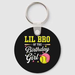 Little Brother Of The Birthday Girl Softll Player Key Ring