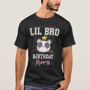 Little Brother Of The Birthday Princess Cute Panda T-Shirt