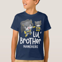 Little Brother Superhero Cat Custom Name