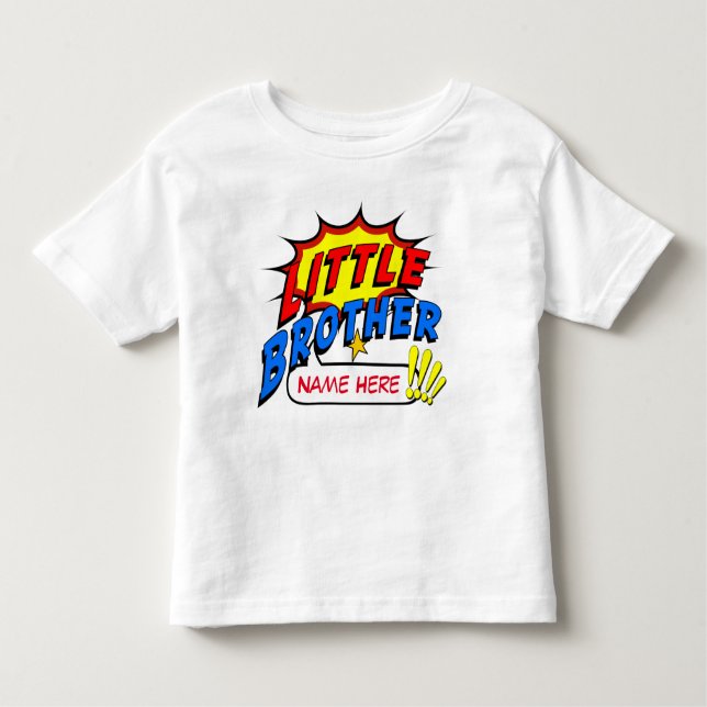 Little Brother Superhero Custom Toddler T-Shirt (Front)