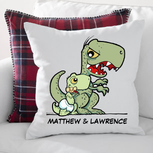 Little Brother T-Rex Dinosaur Name Cushion