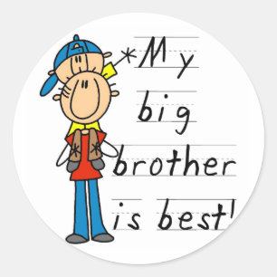 Little Brother T-shirts and Gifts Classic Round Sticker