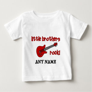 Little Brothers Rock!   with Guitar Baby T-Shirt