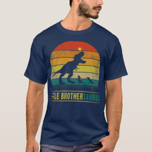 Little BrotherSaurus Dinosaur For Dad From Daught T-Shirt