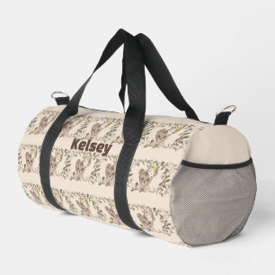 Little Brown Bears In Vine Frames Duffle Bag