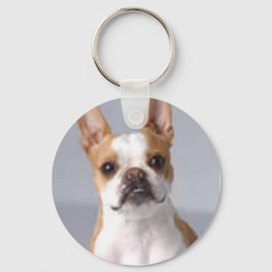 Little Brown Boston Terrier Keychain