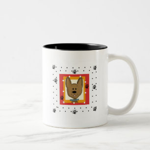 Little Brown Doggie Tshirts and Gifts Two-Tone Coffee Mug