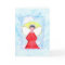Little Brown Glitter Angel Greeting Card
