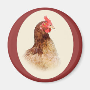 Little Brown Hen Magnet