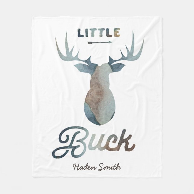 Little Buck Fleece Blanket (Front)