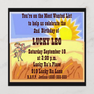 Little Buckaroo Birthday Party Invitation