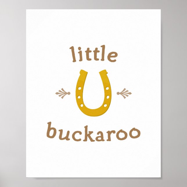 Little Buckaroo Wall Art Print 8x10 (Front)