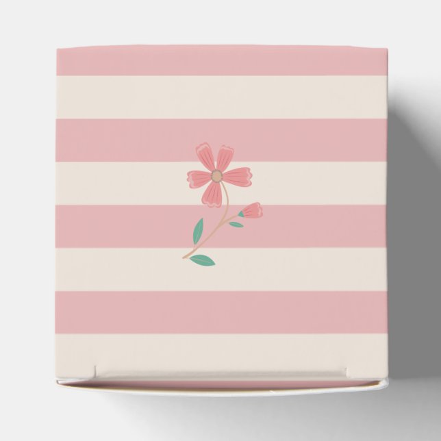 Little Bud Floral Hand Lettering Baby Shower Sign Favour Box (Top)