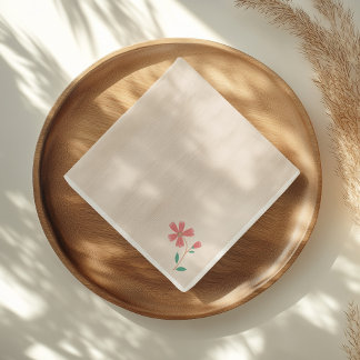 Little Bud Floral Hand Lettering Napkin