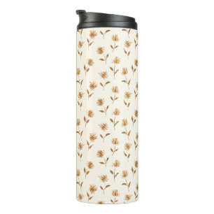 Little Budding Queen Annes - cottage core pattern. Thermal Tumbler